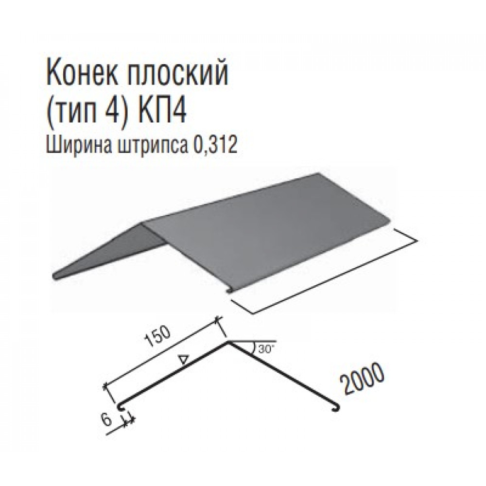Коник плоский ТермаСтил (тип 4) КП4, ш/ш 0,312