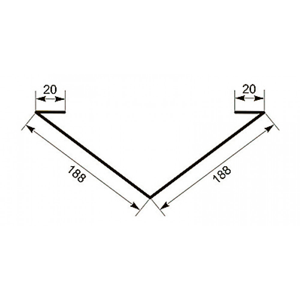 Желоб плоский Tile (Тайл) Тип 1, 188х188 мм