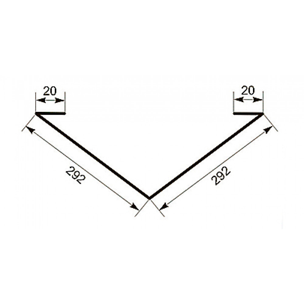 Жолоб плоский Tile (Тайл) Тип 2, 292х292 мм