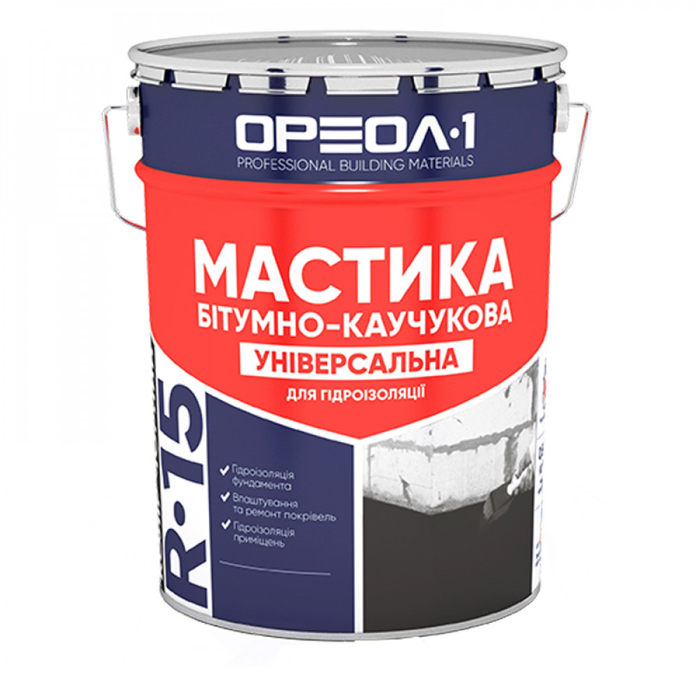 Мастика битумно-резиновая "УНИВЕРСАЛЬНАЯ" "Ореол-1", 3 кг
