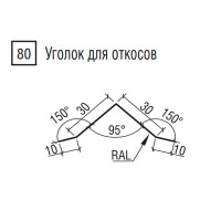 Кутник для укосів ТермаСтил, 80