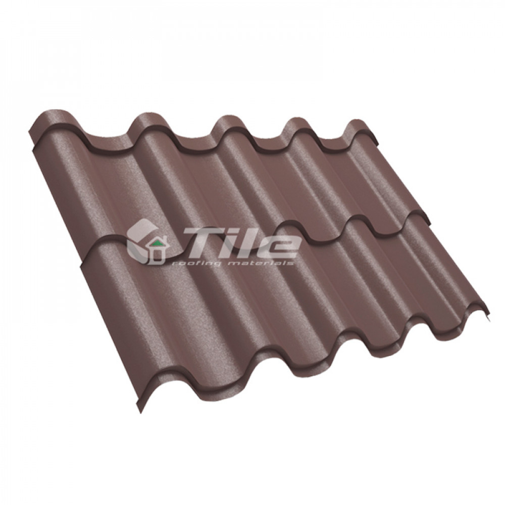Металлочерепица Tile Premium (Тайл Премиум) RAL 8017